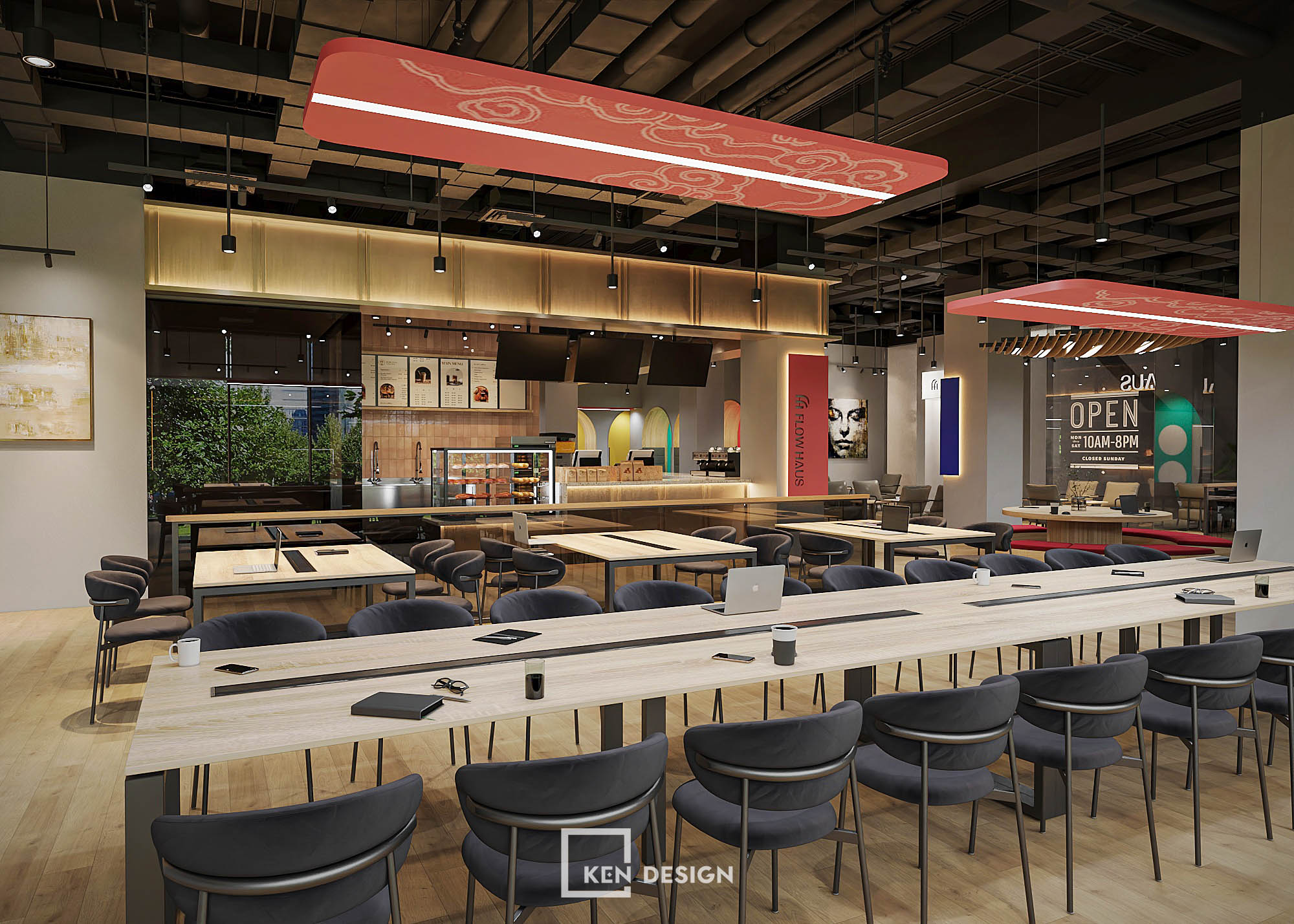 Thiết kế cafe coworking Flow Haus cơ sở 1